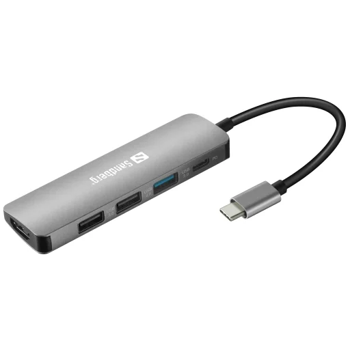 Sandberg 136-32 USB-C dokovacia stanica HDMI+3xUSB+PD 100W - 1
