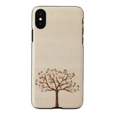 MAN&WOOD iPhone X/XS čierny kryt z jabloňového dreva