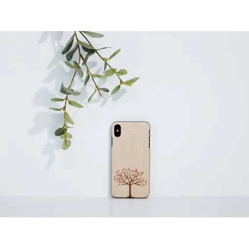 MAN&WOOD iPhone X/XS čierny kryt z jabloňového dreva - 3