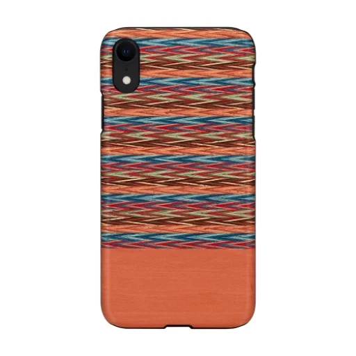 MAN&WOOD iPhone XR browny check black puzdro - 1
