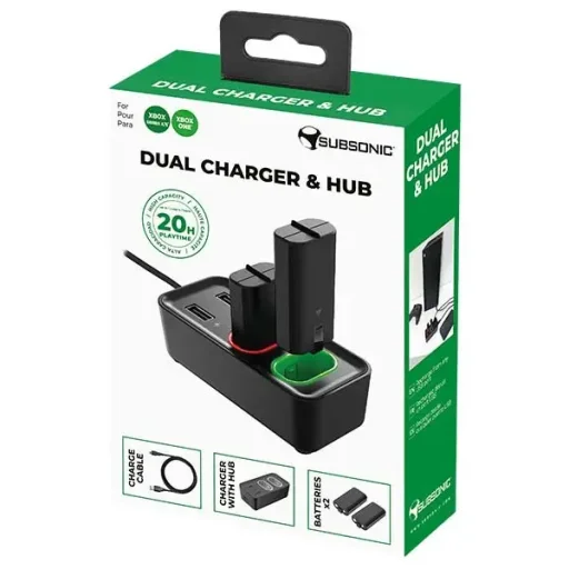 Subsonic Dual Charger and Hub for Xbox duálna nabíjačka a USB hub pre ovládače Xbox - 10