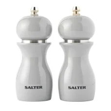 Salter 7613 GYXR lesklé mlynčeky na soľ a korenie, sivé