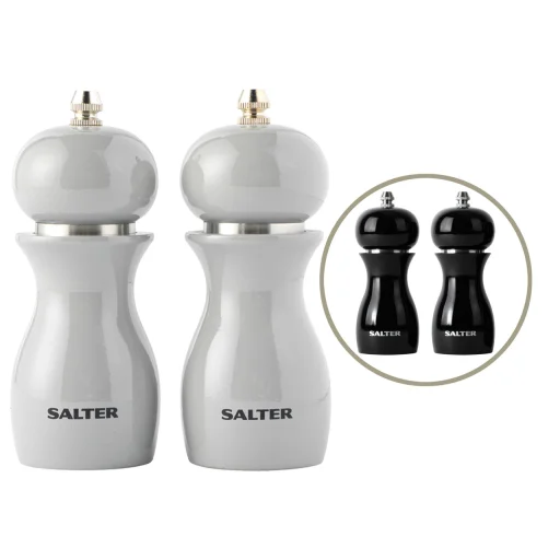 Salter 7613 GYXR lesklé mlynčeky na soľ a korenie, sivé - 3