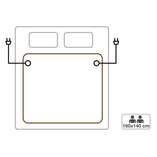 Beper P203TFO110 elektrická deka pre dve osoby - 4