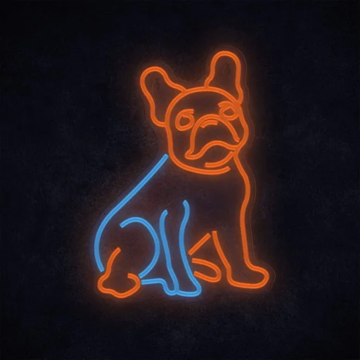 Manta SNL68MT Style Neon Lights FRANCÚZSKY BULDOČEK viacfarebná dekoratívna lampa - 4