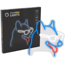 Manta SNL69MT Style Neon Lights DOG WITH GLASSES dekoračná lampa