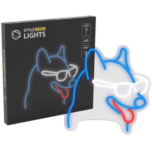 Manta SNL69MT Style Neon Lights DOG WITH GLASSES dekoračná lampa - 1