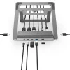 Hama 00200139 Connect2Office USB-C dokovacia stanica so stojanom, 12 portov, 100 W, sivá thumbnail