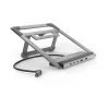 Hama 00200139 Connect2Office USB-C dokovacia stanica so stojanom, 12 portov, 100 W, sivá thumbnail