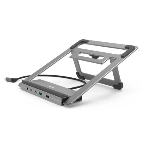 Hama 00200139 Connect2Office USB-C dokovacia stanica so stojanom, 12 portov, 100 W, sivá - 2