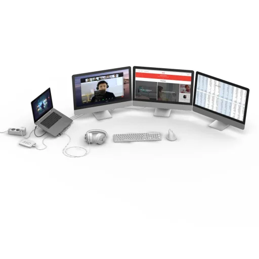 Hama 00200139 Connect2Office USB-C dokovacia stanica so stojanom, 12 portov, 100 W, sivá - 6