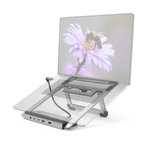 Hama 00200139 Connect2Office USB-C dokovacia stanica so stojanom, 12 portov, 100 W, sivá - 8