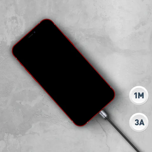 Tellur Minimalist USB–Lightning kábel 3A 1 m čierny - 3