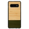 MAN&WOOD Samsung Galaxy S10 Plus bambusový les čierne flipové puzdro thumbnail