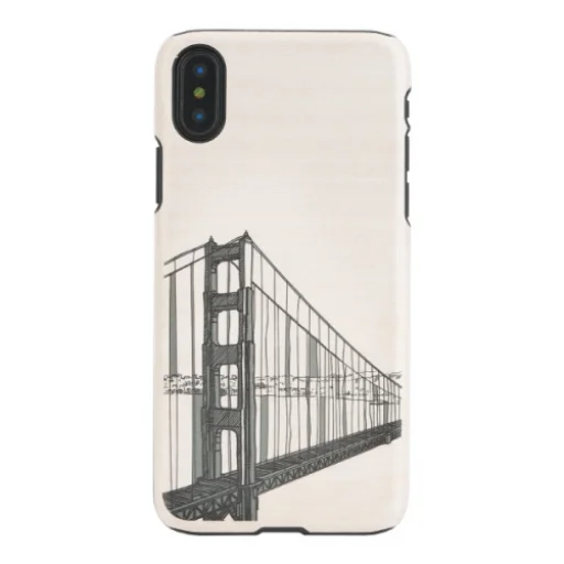 MAN&WOOD iPhone X/XS fliptok fekete tok - 1