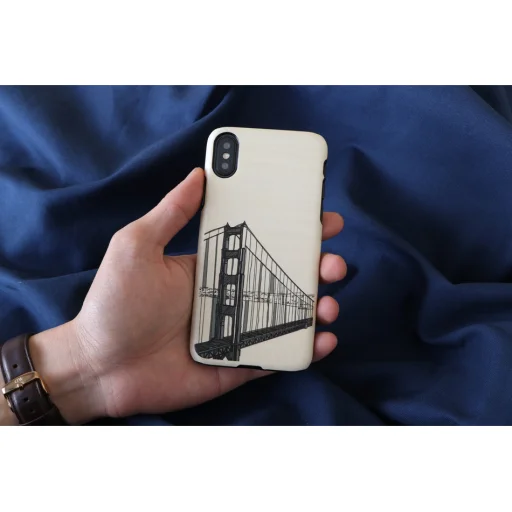 MAN&WOOD iPhone X/XS fliptok fekete tok - 4