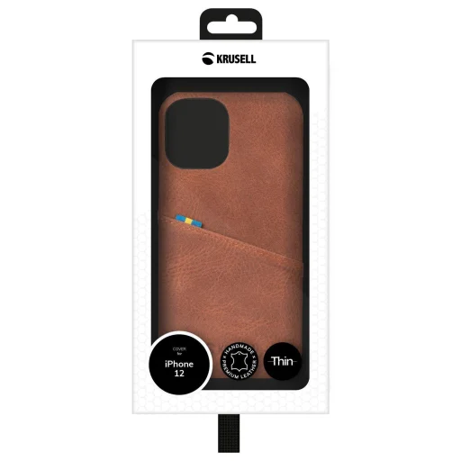 Krusell Sunne CardCover Apple iPhone 12 mini kožené puzdro vintage koňakovo hnedé (62154) - 6