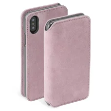 Krusell Broby SlimWallet flipové puzdro so 4 priehradkami na karty pre Apple iPhone XS Max, ružové
