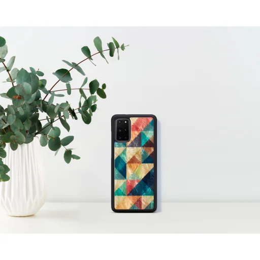 iKins mozaikový čierny kryt pre Samsung Galaxy S20+ - 5