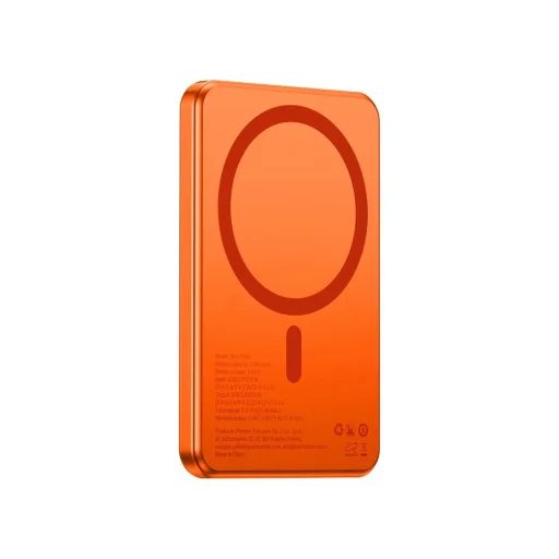 Forcell F-Energy Slim F5K9 QC4.0 PD3.0 15W 5000 mAh MagSafe kompatibilná powerbanka oranžová - 3