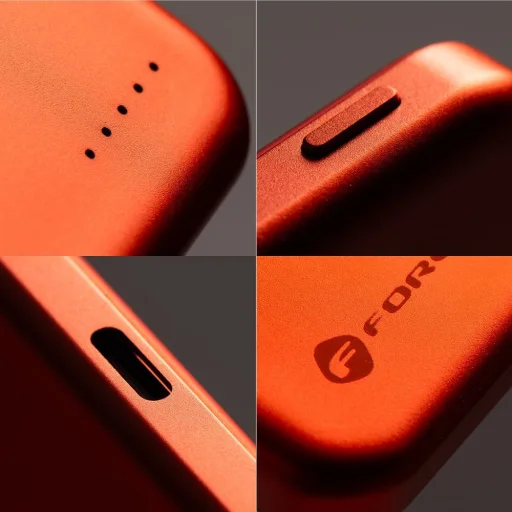 Forcell F-Energy Slim F5K9 QC4.0 PD3.0 15W 5000 mAh MagSafe kompatibilná powerbanka oranžová - 10