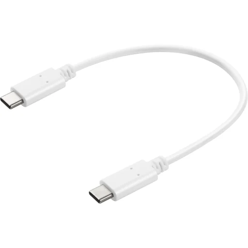 Sandberg 136-30 nabíjací kábel USB-C – USB-C biely, 0,2 m - 1