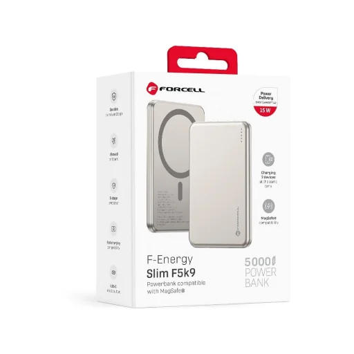 Forcell F-Energy Slim F5K9 QC4.0 PD3.0 15W 5000 mAh powerbanka kompatibilná s MagSafe oblačný tanečník - 12