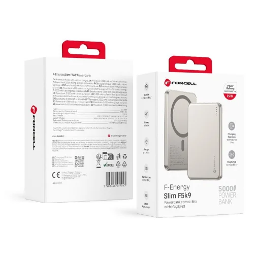 Forcell F-Energy Slim F5K9 QC4.0 PD3.0 15W 5000 mAh powerbanka kompatibilná s MagSafe oblačný tanečník - 1