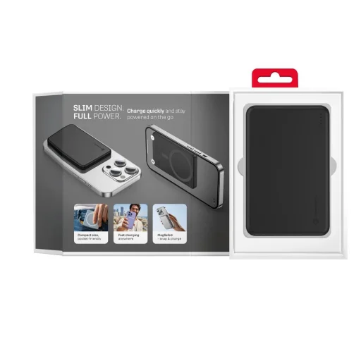 Forcell F-Energy Slim F5K9 QC4.0 PD3.0 15W 5000 mAh MagSafe kompatibilná powerbanka čierna - 11