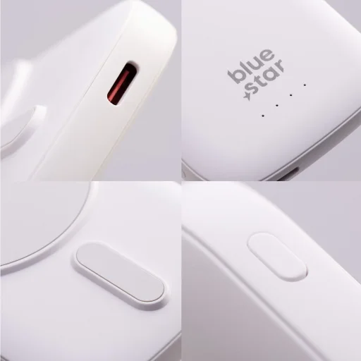 Blue Star Slim DG-P8 15W 5000 mAh biela MagSafe kompatibilná powerbanka - 7