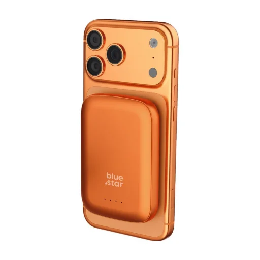 Blue Star Slim DG-P8 15 W 5000 mAh MagSafe kompatibilná powerbanka oranžová - 4