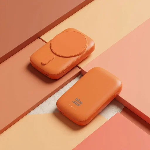 Blue Star Slim DG-P8 15 W 5000 mAh MagSafe kompatibilná powerbanka oranžová - 6