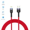 Tellur USB–Lightning dátový kábel s LED podsvietením 3A 1,2 m červený thumbnail