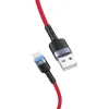 Tellur USB–Lightning dátový kábel s LED podsvietením 3A 1,2 m červený thumbnail