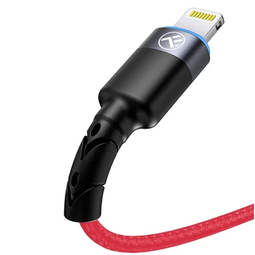 Tellur USB–Lightning dátový kábel s LED podsvietením 3A 1,2 m červený - 4