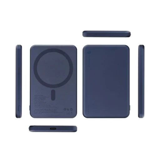 Forcell F-Energy Slim F5K9 QC4.0 PD3.0 15W 5000 mAh MagSafe kompatibilná powerbanka tmavomodrá - 12