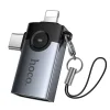 Hoco UA46E Victory szürke 2 az 1-ben OTG adapter Lightning / USB-C - USB-A thumbnail