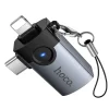 Hoco UA46E Victory sivý 2 v 1 OTG adaptér Lightning / USB-C - USB-A thumbnail