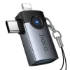 Hoco UA46E Victory szürke 2 az 1-ben OTG adapter Lightning / USB-C - USB-A thumbnail