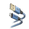 Hama 00201553 reflexný nabíjací kábel USB-A - Lightning 1,5 m nylon modrý thumbnail