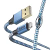 Hama 00201553 reflexný nabíjací kábel USB-A - Lightning 1,5 m nylon modrý thumbnail