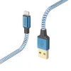 Hama 00201553 reflexný nabíjací kábel USB-A - Lightning 1,5 m nylon modrý thumbnail
