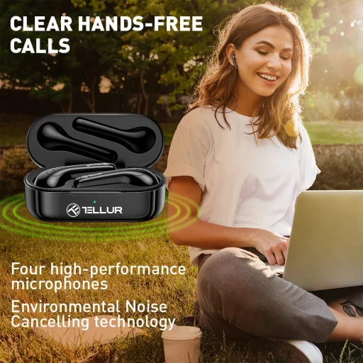 Tellur Ambia True Wireless bezdrôtové slúchadlá čierne - 8