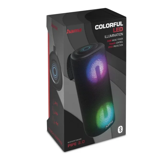Hama 00188202 Pipe 3.0 Black Bluetooth reproduktor - 10