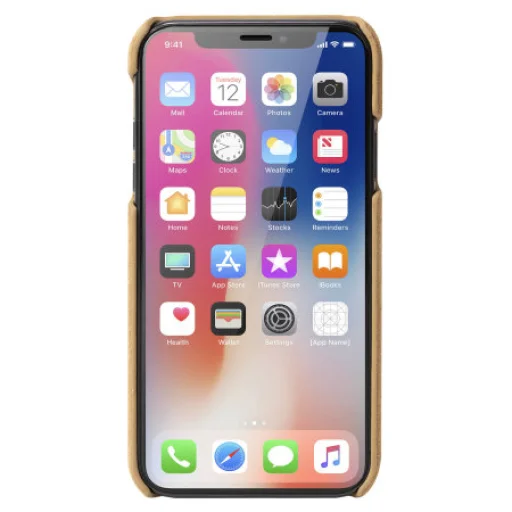 Krusell Broby Apple iPhone X/XS velúrové puzdro, koňakovo hnedá - 3