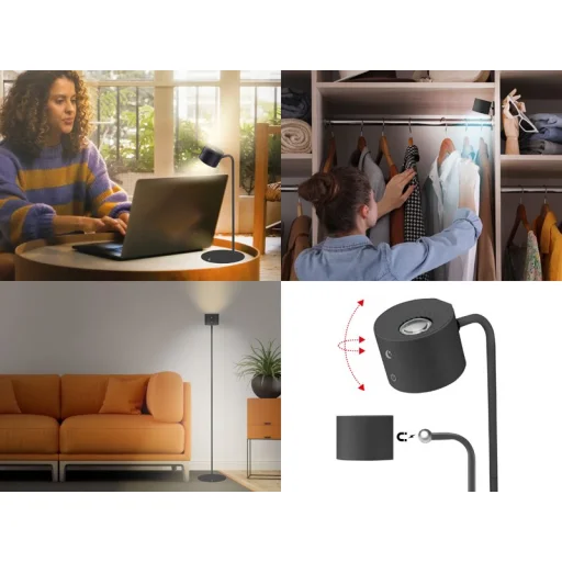 Beper P201UTP306 nabíjateľná, výškovo nastaviteľná LED lampa - 4