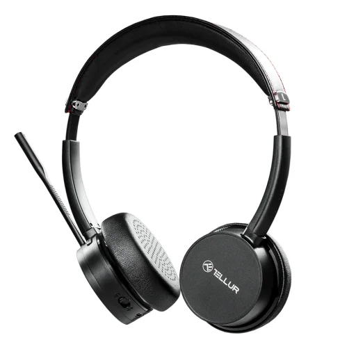 Tellur Voice Pro bezdrôtový call center headset čierny - 5