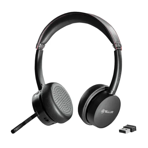 Tellur Voice Pro bezdrôtový call center headset čierny - 1