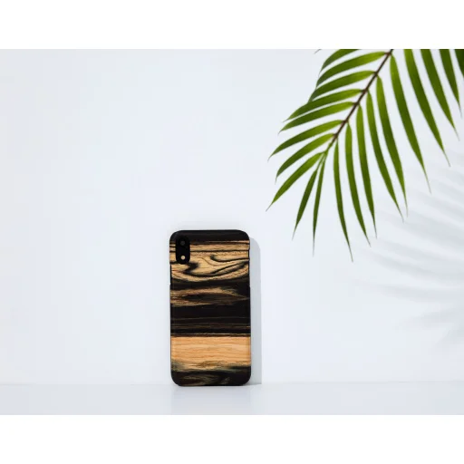 MAN&WOOD iPhone XR fehér ében fekete tok - 3