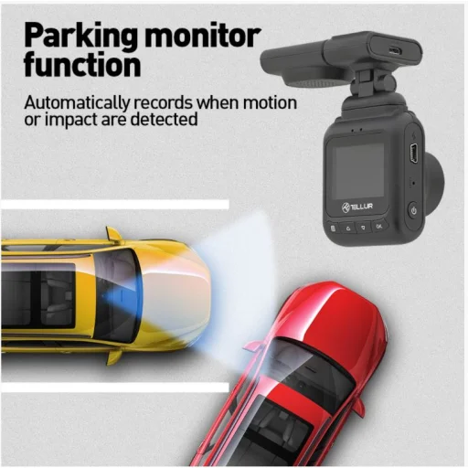 Tellur Dash Patrol DC2 FullHD 1080P palubná kamera do auta, GPS, čierna - 7